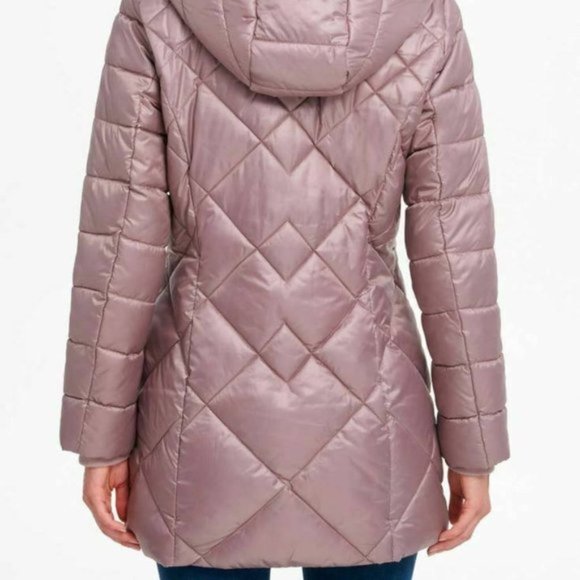 Andrew Marc Ladies' Hooded Long Jacket(plm plum) - Picture 4 of 11